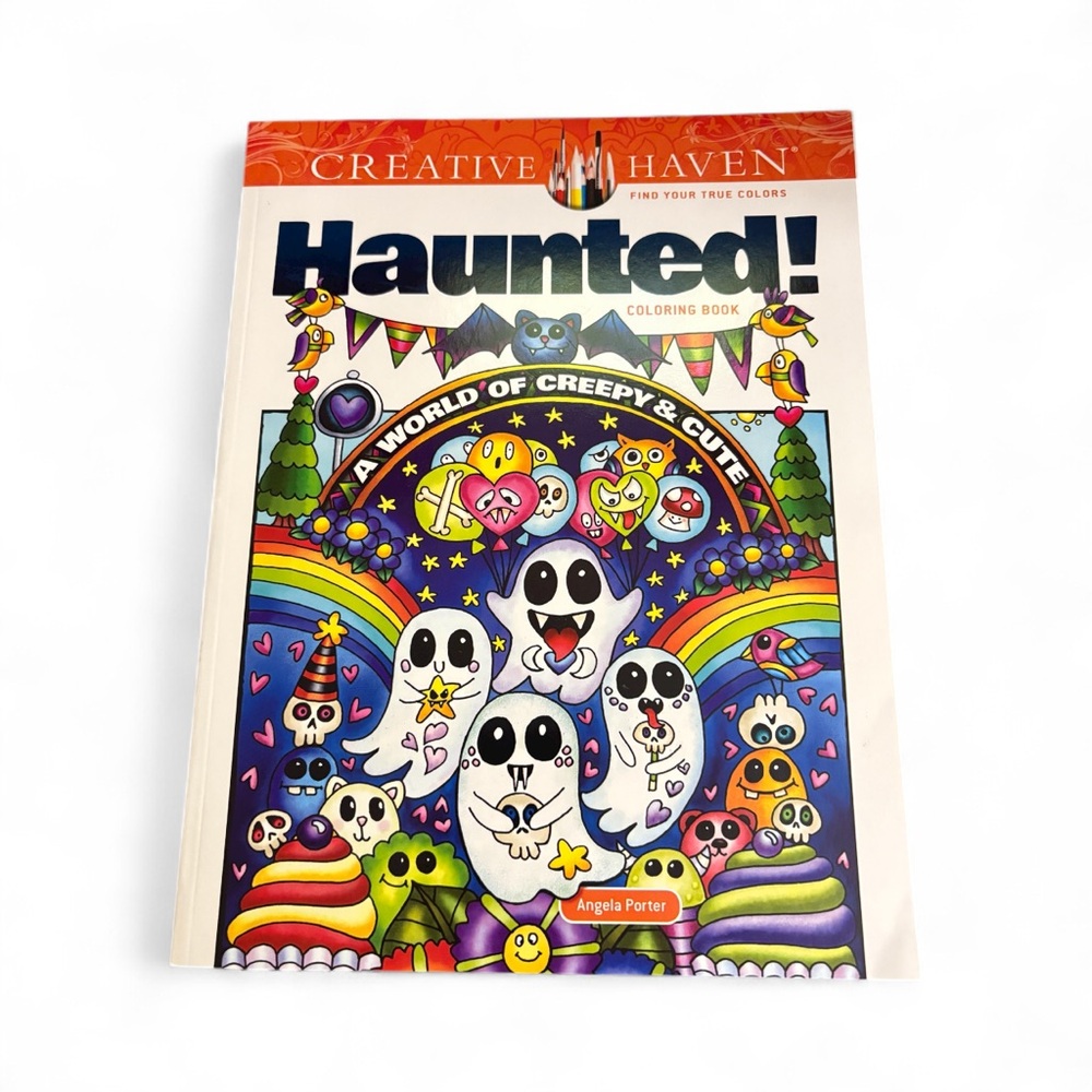 Creative Haven Haunted Coloring Book for Adults NEW